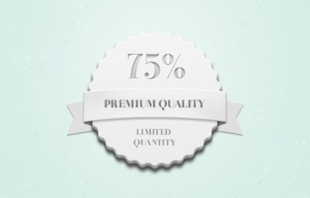 QualityQuantity Badge Psd  Blugraphic