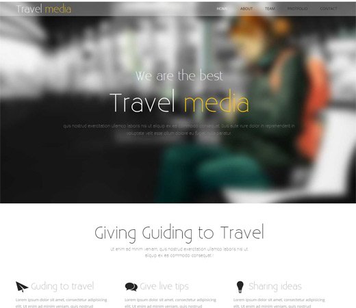 TravelMedia Travel Agency Responsive Web Template
