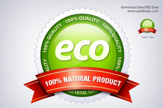 eco friendly seal icon psd