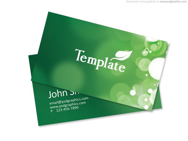 Eco friendly design, business card template