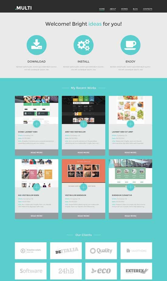 Free Multi Web Design WordPress Theme