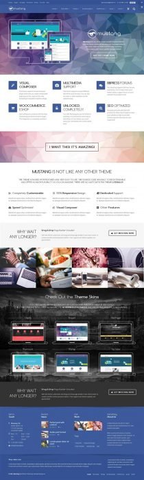 Mustang Lite - free WordPress theme (Custom)