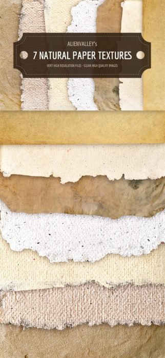7 Natural Paper Textures (Custom)