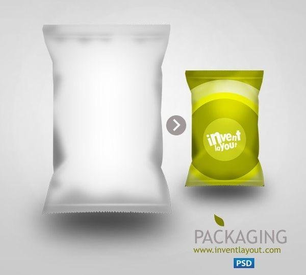 Aluminum foil Packaging PSD (Custom)