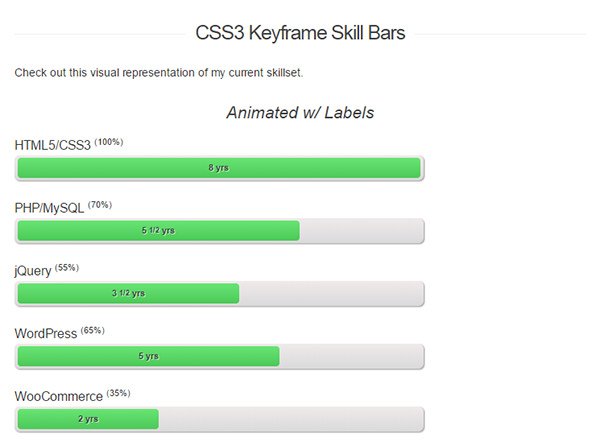Animating Personal Skill Bars With CSS3 Keyframes