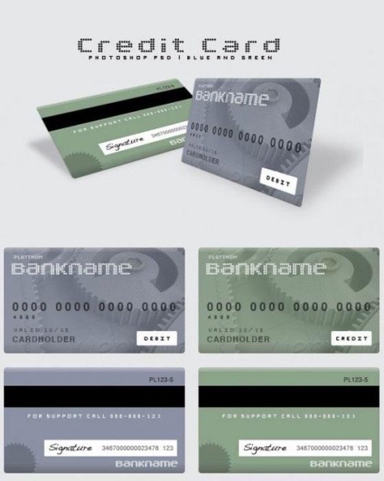 Bank savings card template psd (Custom)