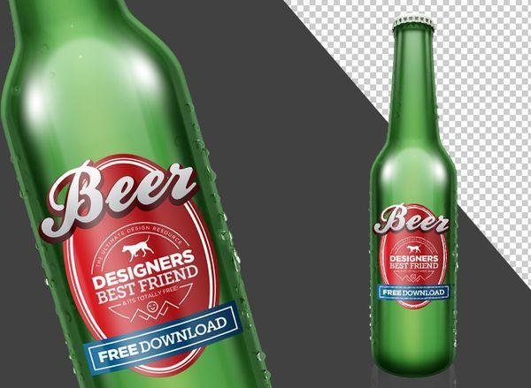 Beer Bottle PSD (Photoshop) Mock Up Template (Custom)