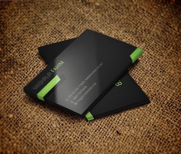 Black Elegant Business Card Template (Custom)