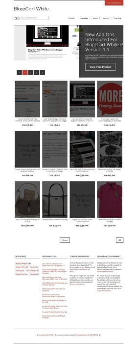 BlogrCart Shopping Blogger Templates (Custom)