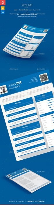 Blue Resume  CV (Custom)