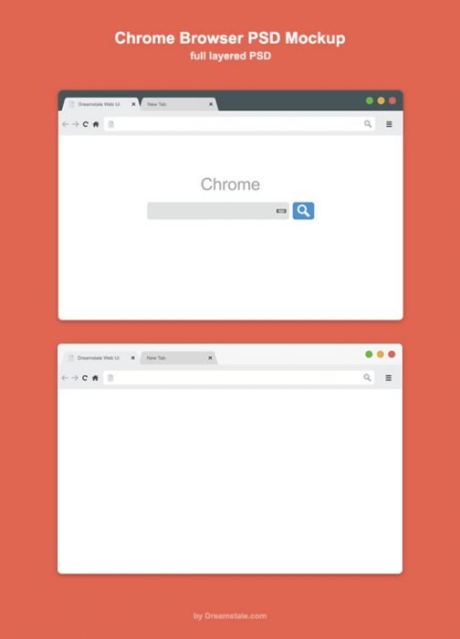 Chrome Browser Mockup (Freebie)