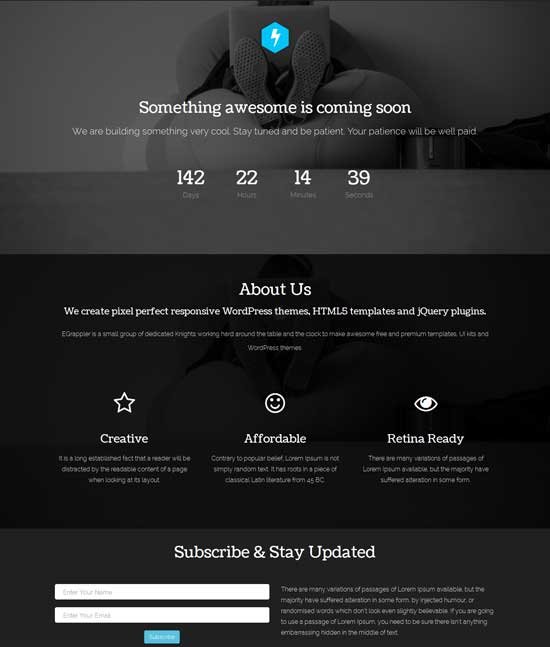 Coming Soon  Under Construction Responsive Template