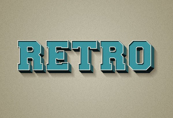 Create a 3D Retro Text Effect Using Layer Styles in Adobe Photoshop