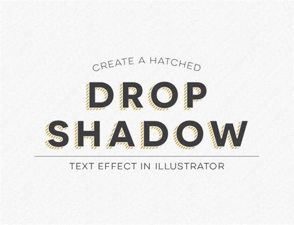 Create a Hatched Drop Shadow Text Effect in Illustrator (Custom)