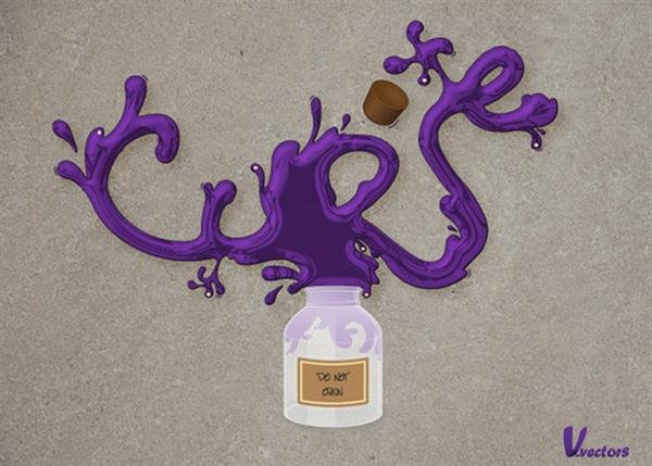 Create a Jar Illustration and Splashy, Purple Text Effect (Custom)