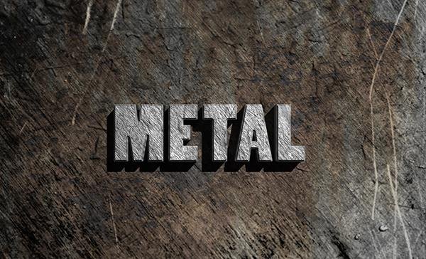 Create a Simple 3D Text Metal Effect in Adobe Photoshop (Custom)