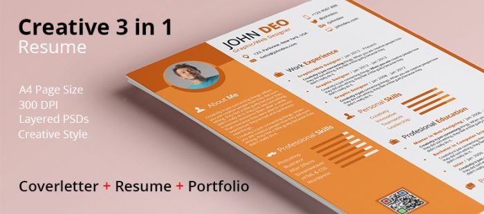 Creative 3 in 1 Resume