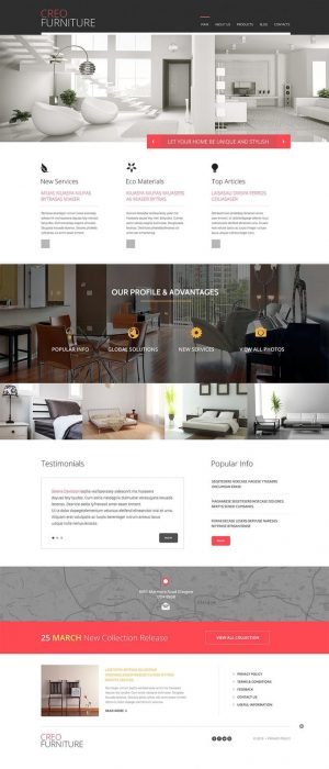 Creo Furniture Responsive WordPress Theme (Custom)