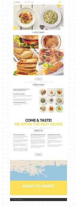 Delicious Modern Cafe Restaurant WordPress Theme (Custom)