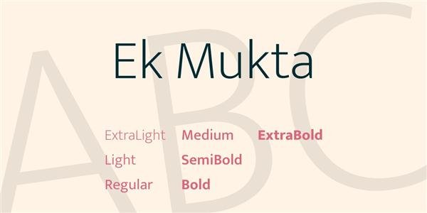 Ek Mukta Font Family (Custom)