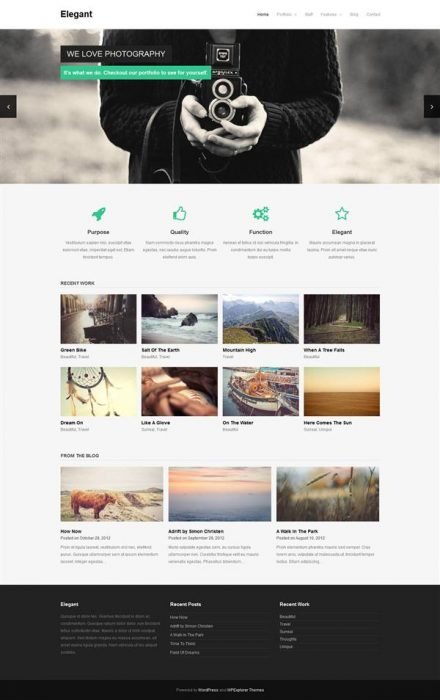 Elegant -  Free WordPress Theme (Custom)