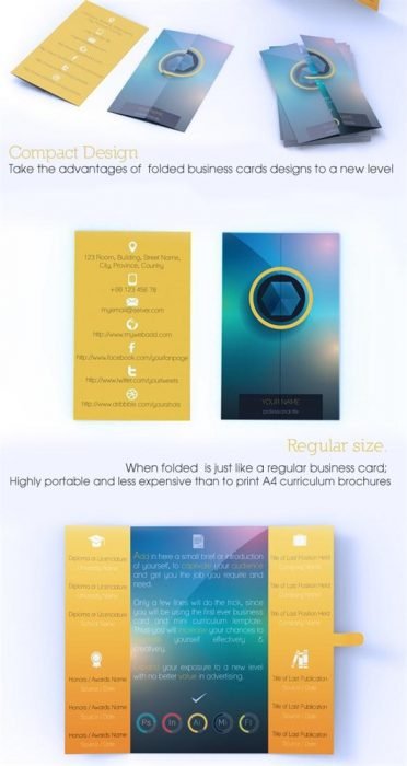 Fastened Blur Business Card & Mini CV Combo V3 (Custom)