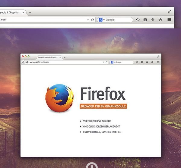 Firefox Browser Mockup – Freebie