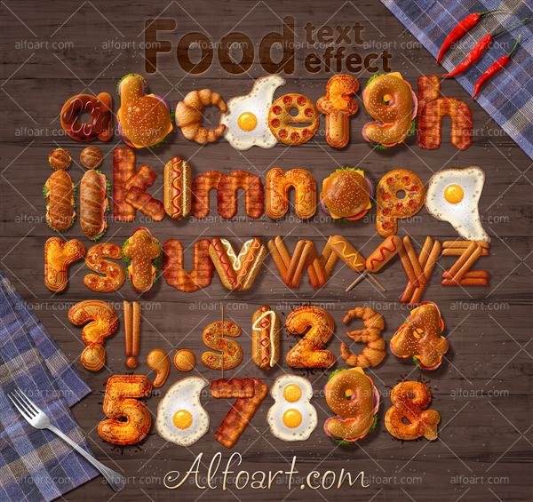 Food Text Effect (Custom)
