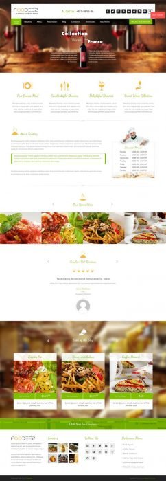 Foodeez Lite  Beautiful Restaurant WordPress Theme (Custom)