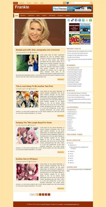 Frankle Blogger Template (Custom)