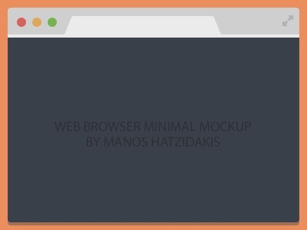 Free Flat Chrome Browser Mockup PSD