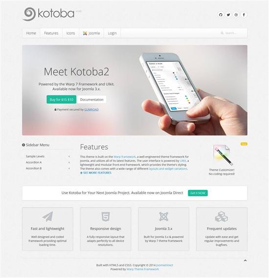 Free Joomla Template Kotoba (Custom)