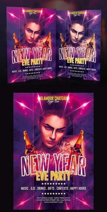 Free New Year Eve Party Flyer (Custom)