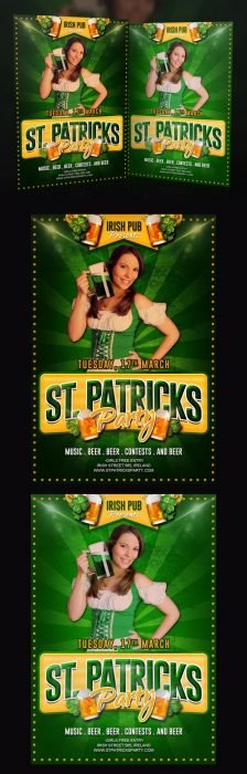 Free St. Patricks Party Flyer (Custom)