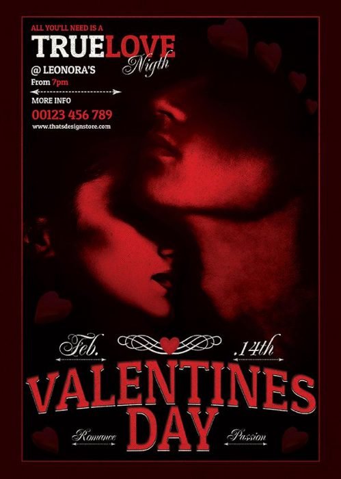 Free Valentines Day Flyer Template (Custom)