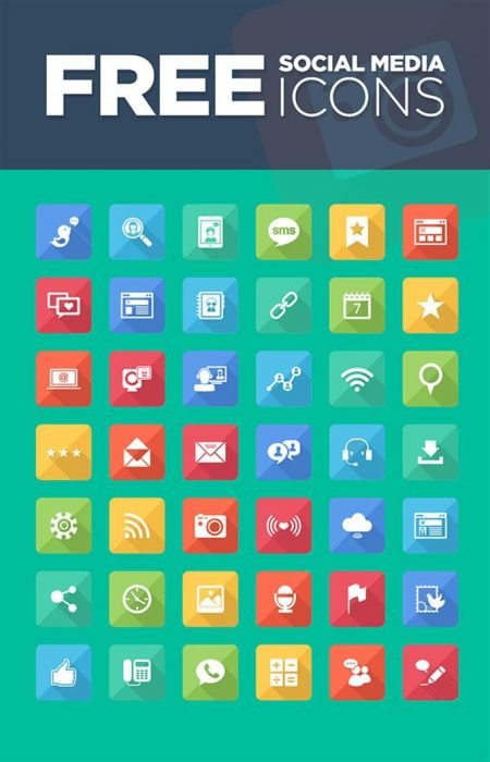 Free Vector Social Media Icons Set (Custom)