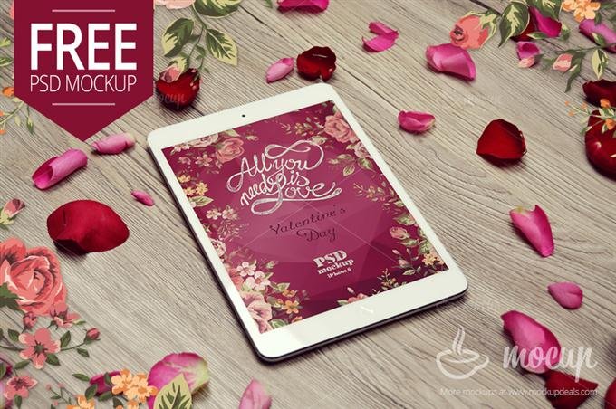 Free iPad Mini Mockup Valentine (Custom)