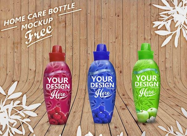 Free mockup bottle Home Care (Custom)