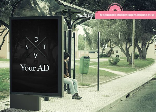 Freebie  Free Outdoor Billboard Ad Mockup