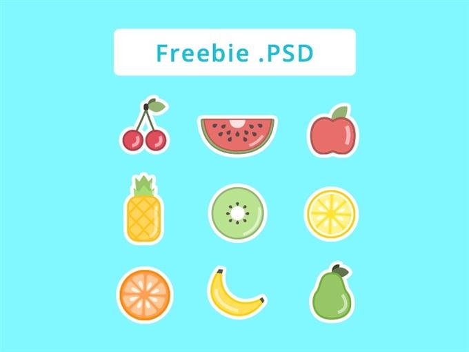 Fruity Icons PSD Freebie by Luís Monteiro (Custom)