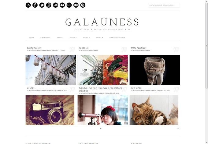 Galauness Photography  Blogger Template (Custom)