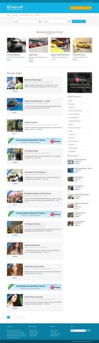 GeoCraft - City Business Directory WordPress Theme (Custom)