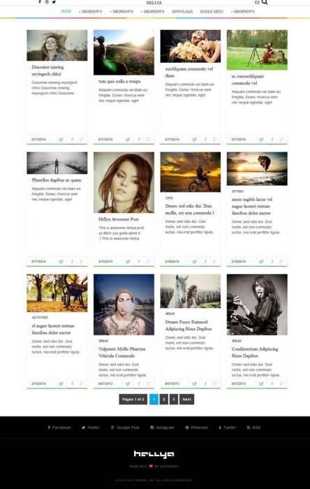 Hellya Responsive Personal Blog Blogger Template (Custom)