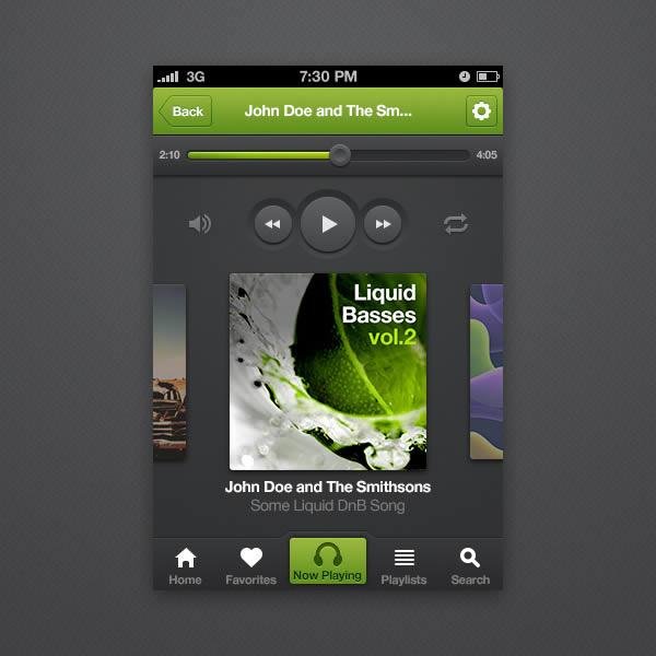 How to Design an iPhone Music Player App Interface With Photoshop CS6 (Custom)