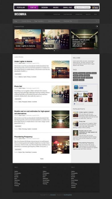 Insomnia Blogger Template (Custom)