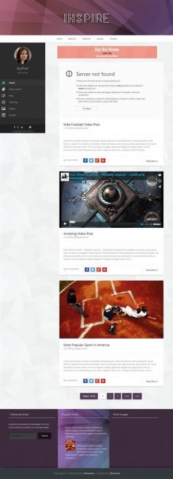 Inspire Responsive Personal Blog Blogger Template (Custom)