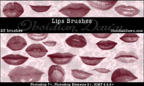 Lips - Mouth Photoshop Brushes