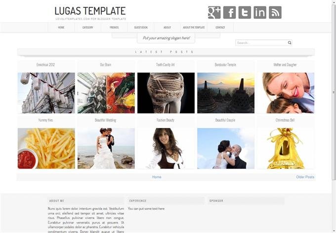 Lugas Photo Blogger Template (Custom)