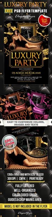 Luxury Party – Club and Party Free Flyer PSD Template (Custom)