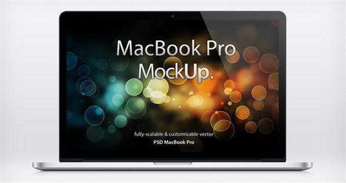 MacBook Pro Retina Psd Mockup (Custom)